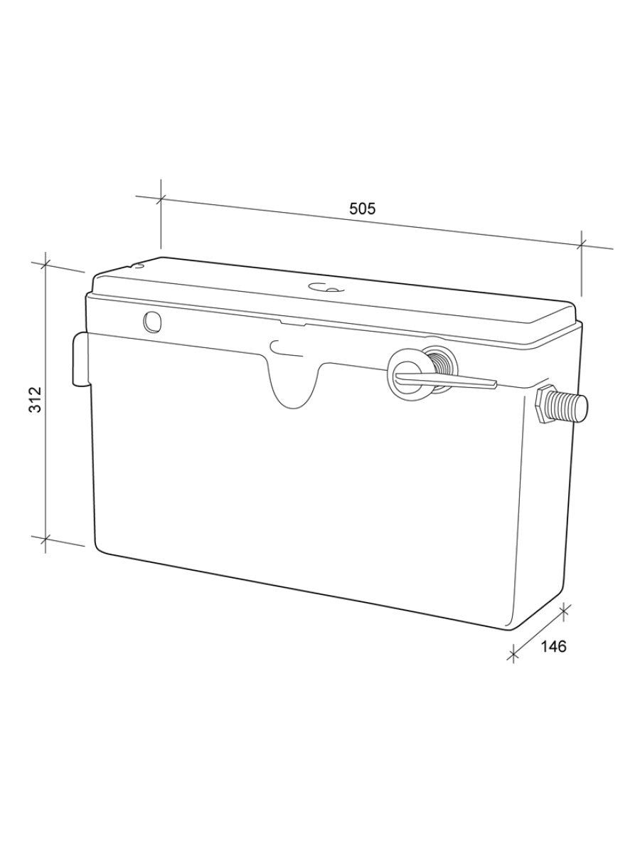 Concealed Cistern Single 6L Lever Flush | OHXCFH14CP