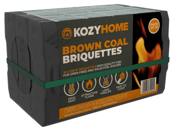 Kozy Home Brown Coal Briquettes 10kg | RCB10