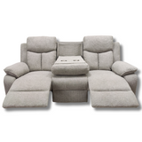 Sarah 3 Seater Manual Recliner - Light Grey | SARAH-313-LG