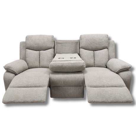 Sarah 3 Seater Manual Recliner - Light Grey | SARAH-313-LG
