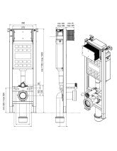 Fastfix High Frame for Wall Hung Toilet Fascia Plate, Rectangular | T074113P43