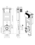 Fastfix High Frame for Wall Hung Toilet Fascia Plate, Rectangular | T074113P43