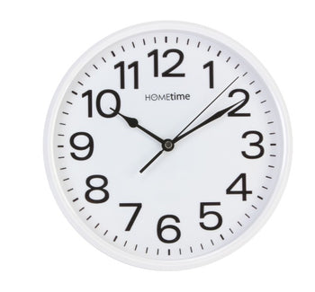 Hometime 10" Wall Clock with Sweep - White | W7588W