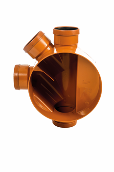 Wavin Access Junction (WAJ 16) Base Left 90° & 45° Junction 110mm Plus Adj Top/Frame | WAJ16