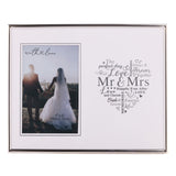 With Love Silver Heart Frame 4x6 - Mr & Mrs | WL108