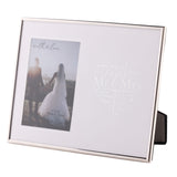 With Love Silver Heart Frame 4x6 - Mr & Mrs | WL108