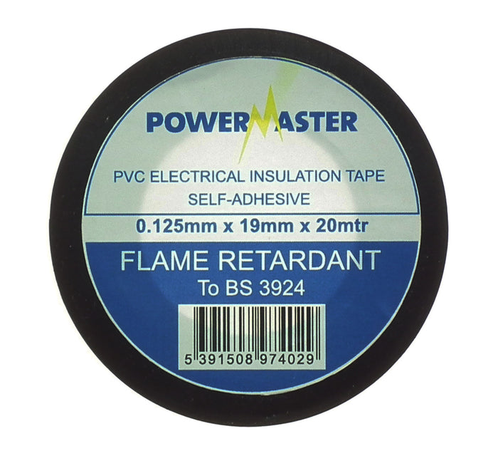 Powermaster 19mm Insulating Tape 20 Metre -Black | 0089-12