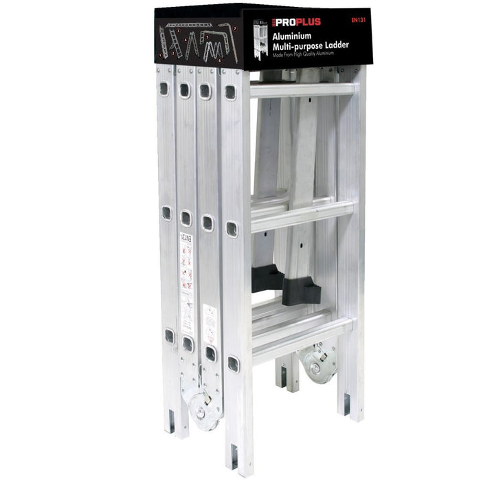 ProPlus 4 Section Hinged Aluminium Ladder | 019667