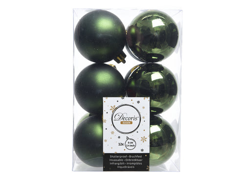 6cm Shatterproof Christmas Baubles