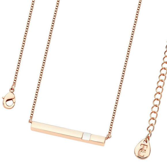 Tipperary Crystal Rose Gold Bar Birthstone Pendant Pearl-June│126190