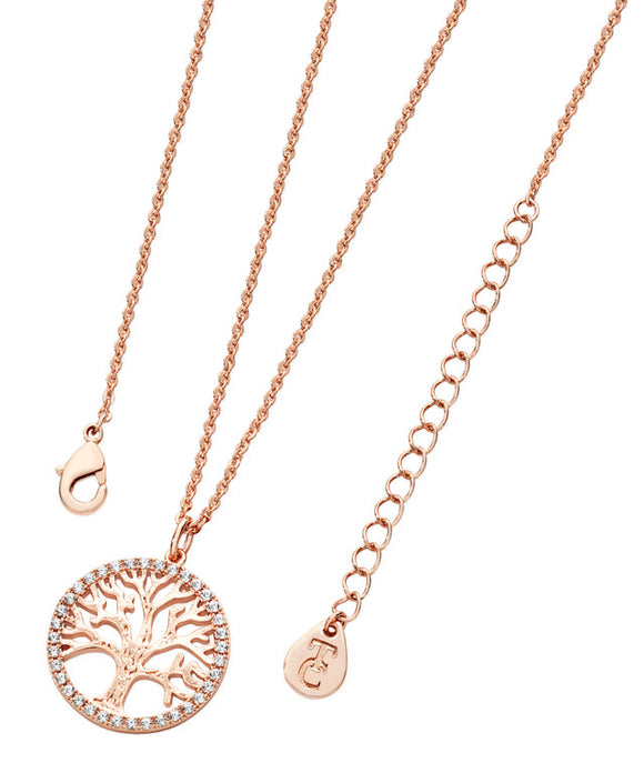Tipperary Crystal Rose Gold Tol Pendant with CZ Circumference│129986