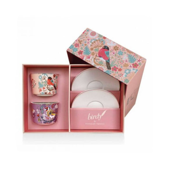 Tipperary Crystal Birdy Cappuccino Mugs│135611