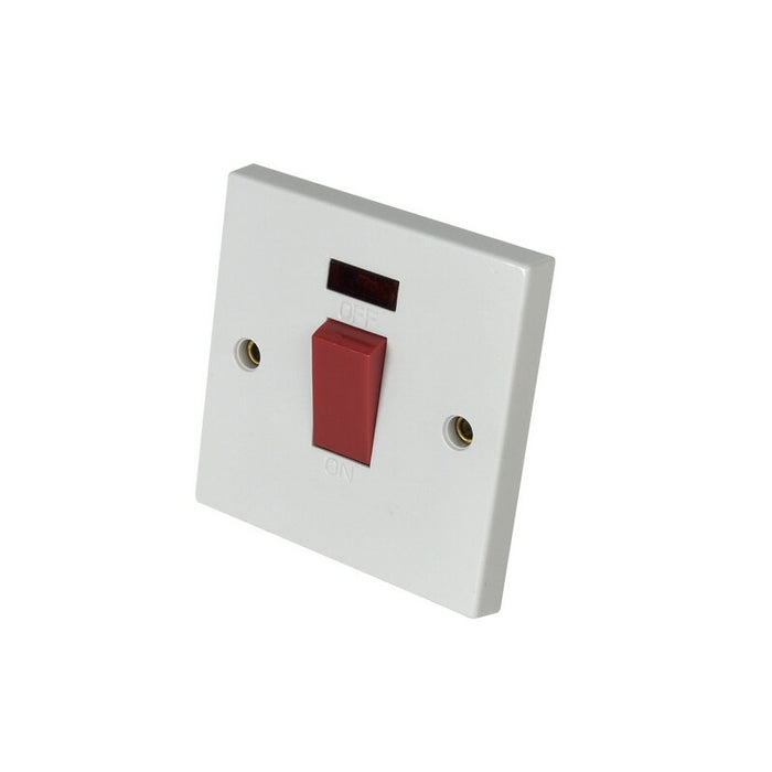 Powermaster 1 Gang 45 AMP Double Pole Switch with Neon | 1385-08