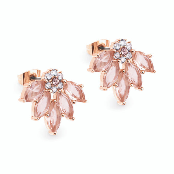 Tipperary Crystal Maureen O'Hara Fan Rose Gold Earrings│142565
