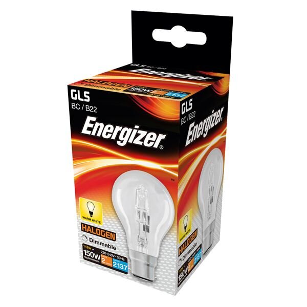 Energizer ECO Halogen 116W B22 Clear GLS Light Bulb | 1703-12