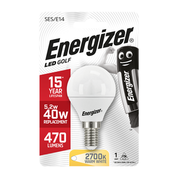 Energizer LED 5.9W (40W) E14 Opal Golf Ball Light Bulb | 1791-26