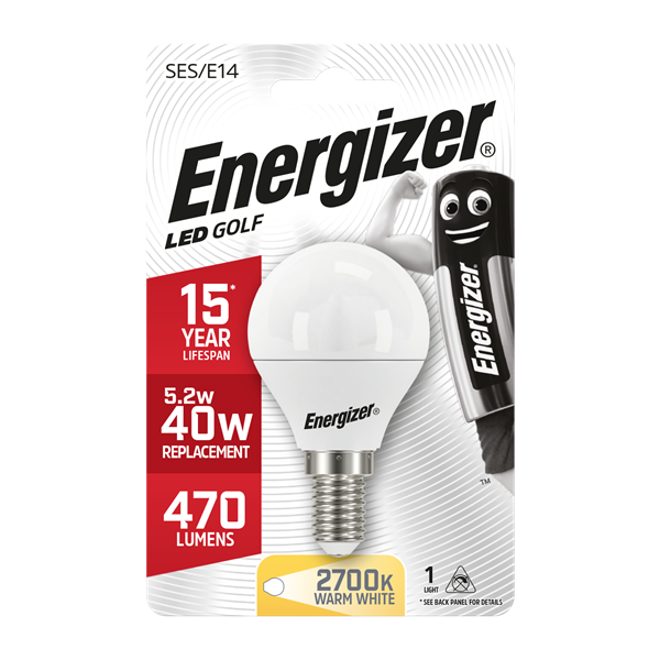 Energizer LED 5.9W (40W) E14 Opal Golf Ball Light Bulb | 1791-26