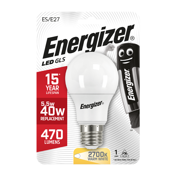Energizer LED 5.6W (40W) E27 GLS Light Bulb | 1792-14