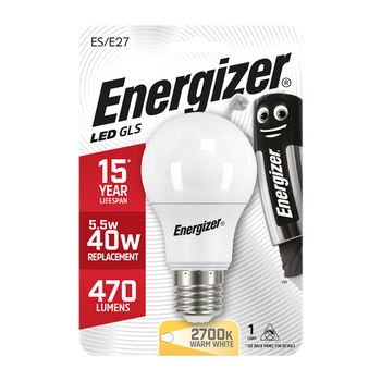 Energizer LED 5.6W (40W) E27 GLS Light Bulb | 1792-14