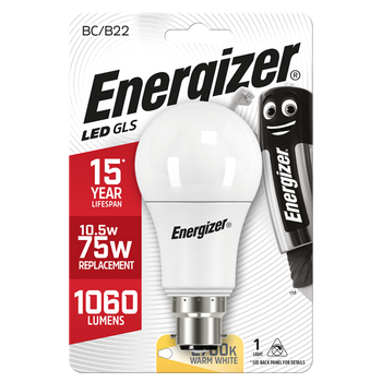 Energize 11.6W (75W) BC GLS  LED  Light Bulb | 1792-20
