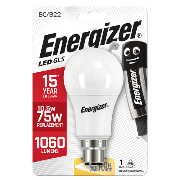 Energize 11.6W (75W) BC GLS  LED  Light Bulb | 1792-20