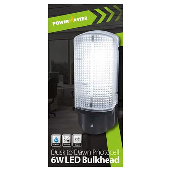 Powermaster 6W LED Polycarbonate Bulkhead with Photocell | 1802-36
