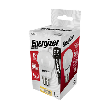 Energizer 9.2W (60W) B22 LED GLS Dimmable Opal Light Bulb│1828-30