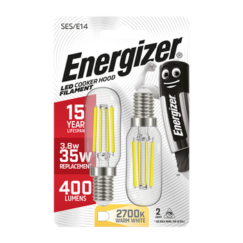 Energizer 4W (35W) LED E14 Cooker Hood Filament Light Bulb | 1834-18