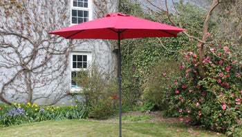 2.7m Steel Parasol with Crank Burgundy │PASCBG269