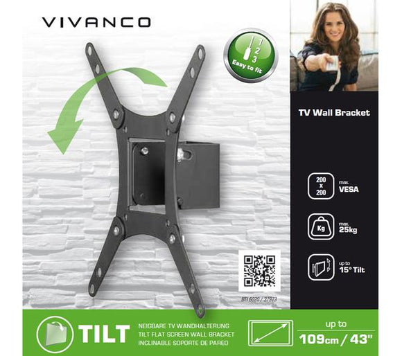 Vivanco Tilt Tv wall bracket for screen sizes up to 109 cm / 43”│37973
