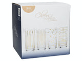 Mikasa Cheers Metallic Gold High Ball Glasses│5140628