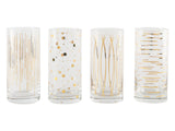 Mikasa Cheers Metallic Gold High Ball Glasses│5140628