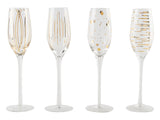 Mikasa Cheers Metallic Gold Champagne Flute Glasses│5140630