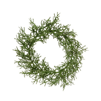 40cm Indoor Glitter Silver Wreath│680976