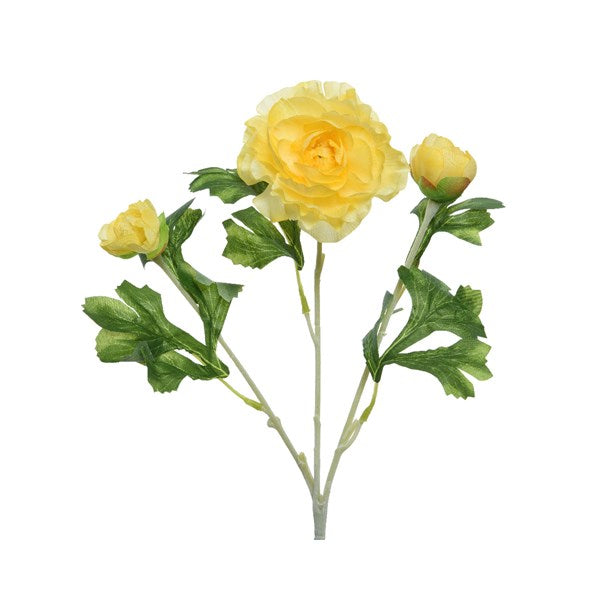 50cm Artificial Yellow Ranunculus on Stem│801851