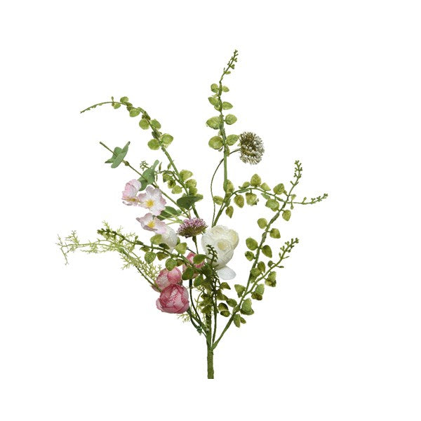 45cm Artificial Pink Rose Spray│802228
