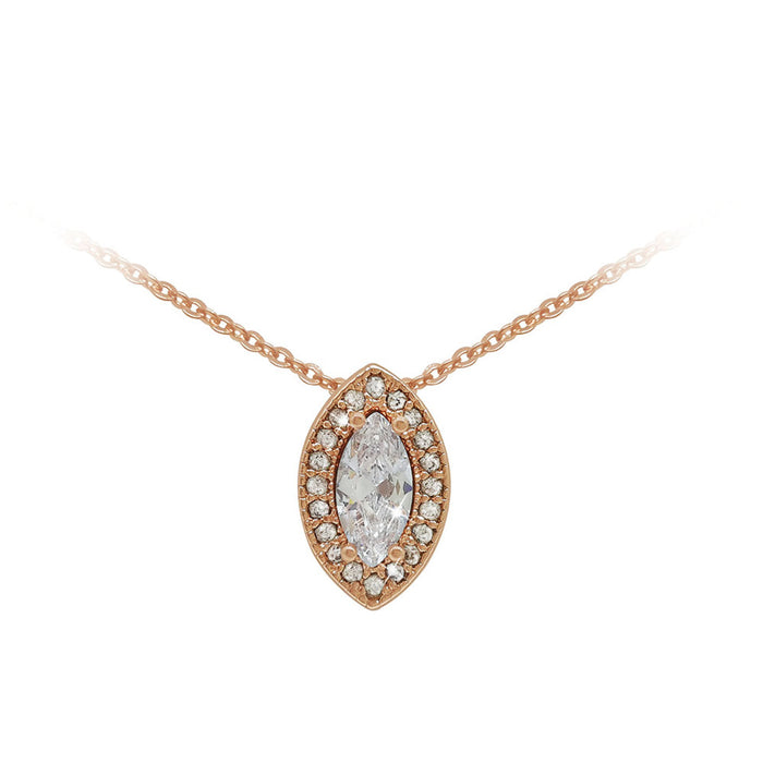 Tipperary Crystal Rose Gold Marquise Cut Pendant│107380