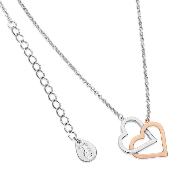Tipperary Crystal Interlinked Two Tone Heart│109711