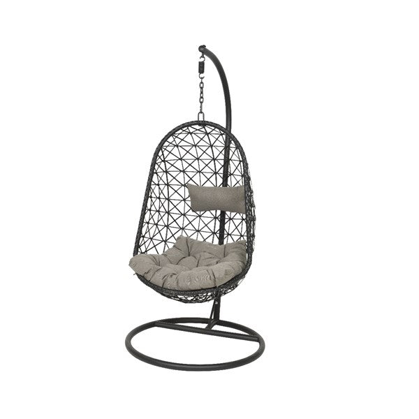 Black Wicker Egg Chair│840364