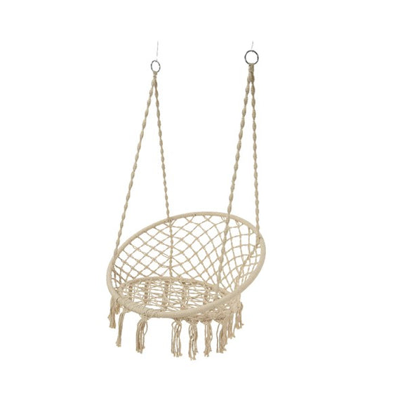 Cotton Cream Hammock Chair with Fringes│841522