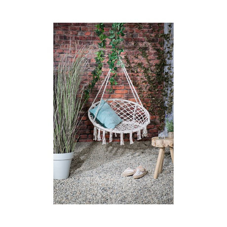 Cotton Cream Hammock Chair with Fringes│841522