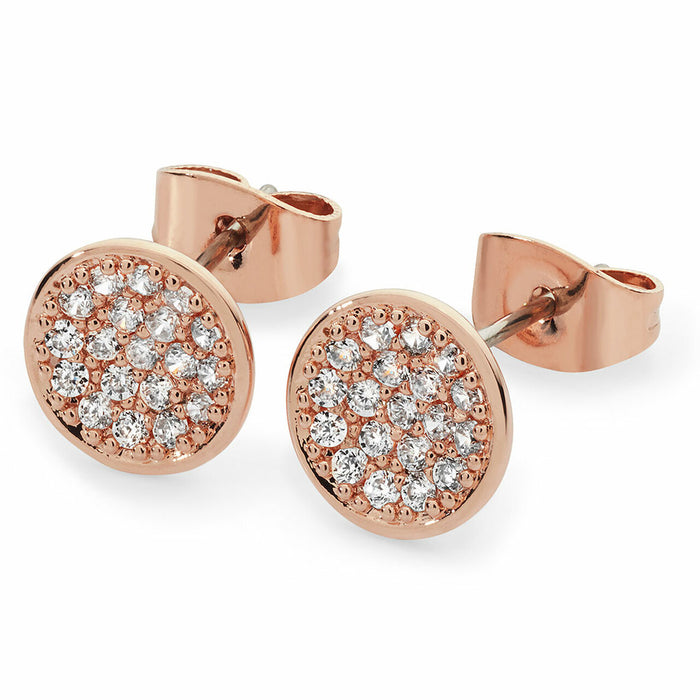 Tipperary CrystalPave Full Moon Earrings Rose Gold | 109995