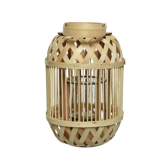 Round Rattan Lantern with Handle│844249