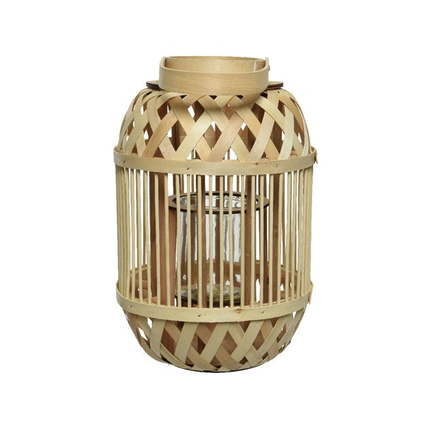 Round Rattan Lantern with Handle│844249
