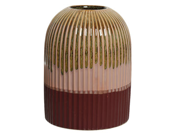 Pink Stoneware Round Vase | 870343
