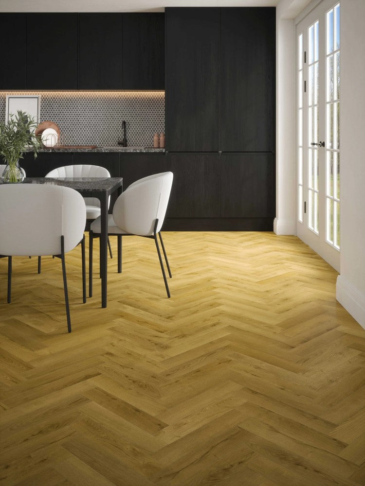 Albi Honey Herringbone Oak Laminate Flooring AC4 | 9055