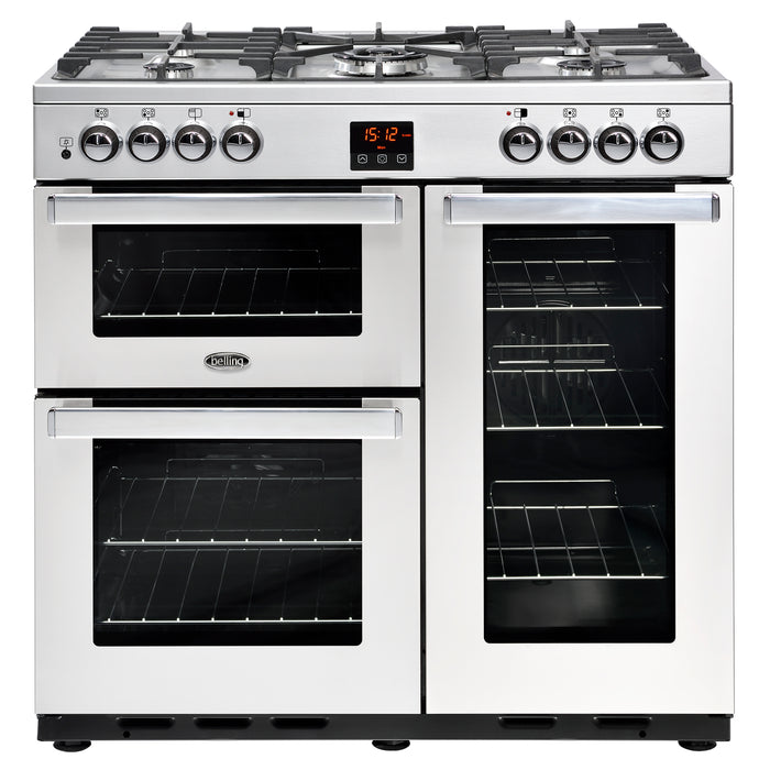 Belling Cookcentre 90cm Dual Fuel Cooker- Stainless Steel│90DFTPROFSTA