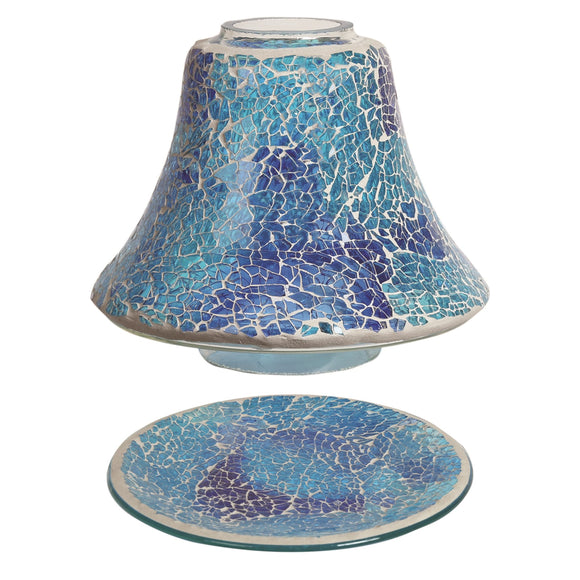 Aromatize Azure Crackle Jar Shade & Tray Set │AR1789