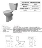 Kota DocM Close Couple Comfort Height Pan Only | CKOTDOCMCCPAN