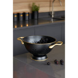 MasterClass 24cm Stainless Steel Matt Black & Brass Colander│MCBRSCOL